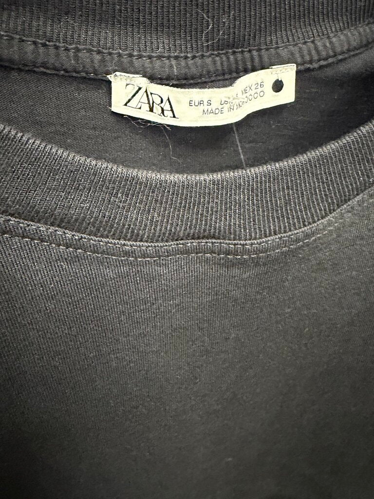 Black Zara Basic Crew Neck Tank Top