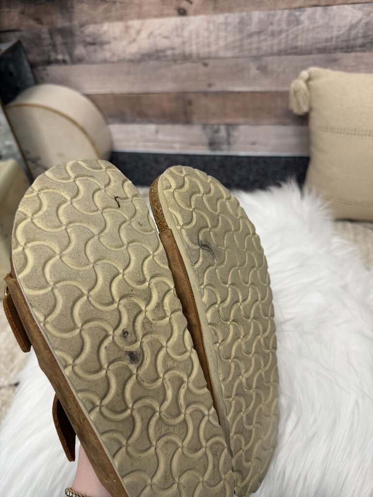 Brown Birkenstock Arizona Big Buckle Leather Sandals