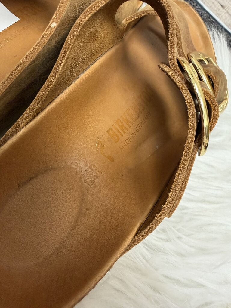 Brown Birkenstock Arizona Big Buckle Leather Sandals