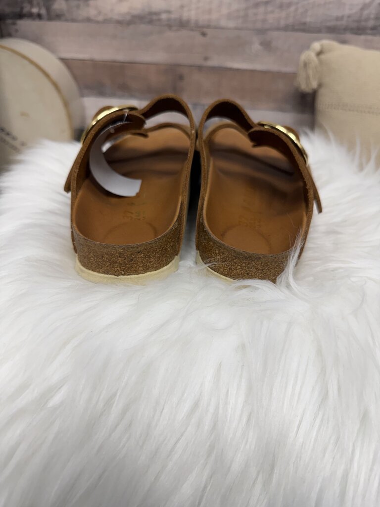 Brown Birkenstock Arizona Big Buckle Leather Sandals