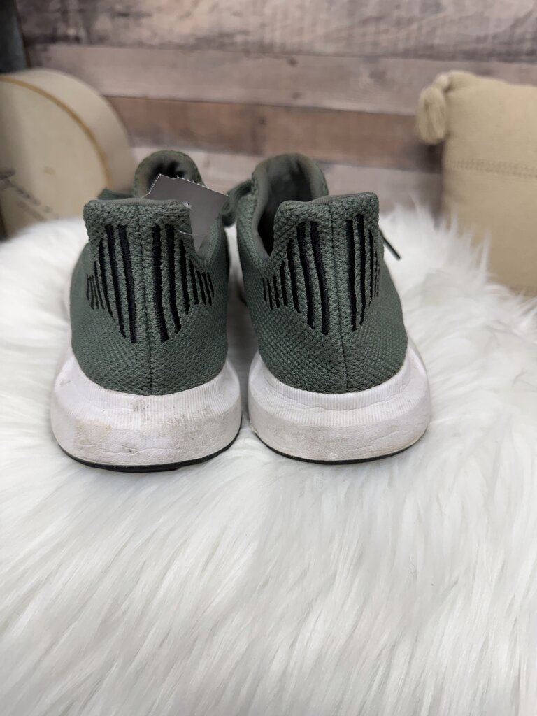 Green Adidas Knit Athletic Sneakers