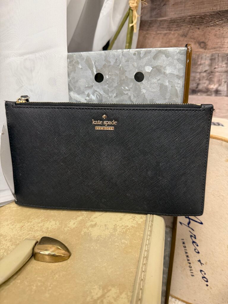 Black Kate Spade New York Saffiano Leather Wallet