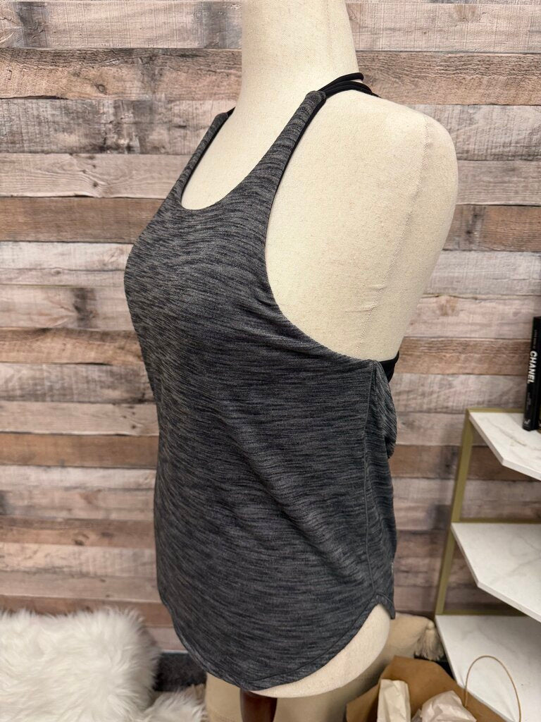 Grey Lululemon Racerback Tank With Built-In Bra