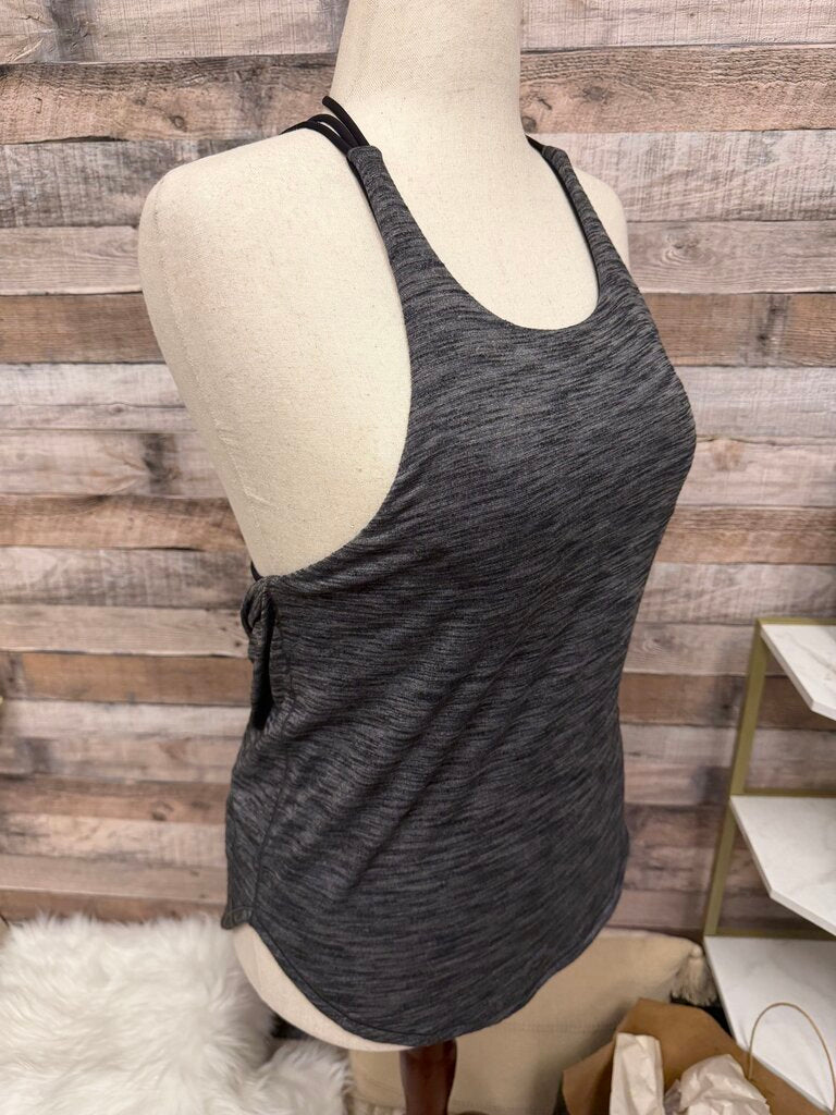 Grey Lululemon Racerback Tank With Built-In Bra
