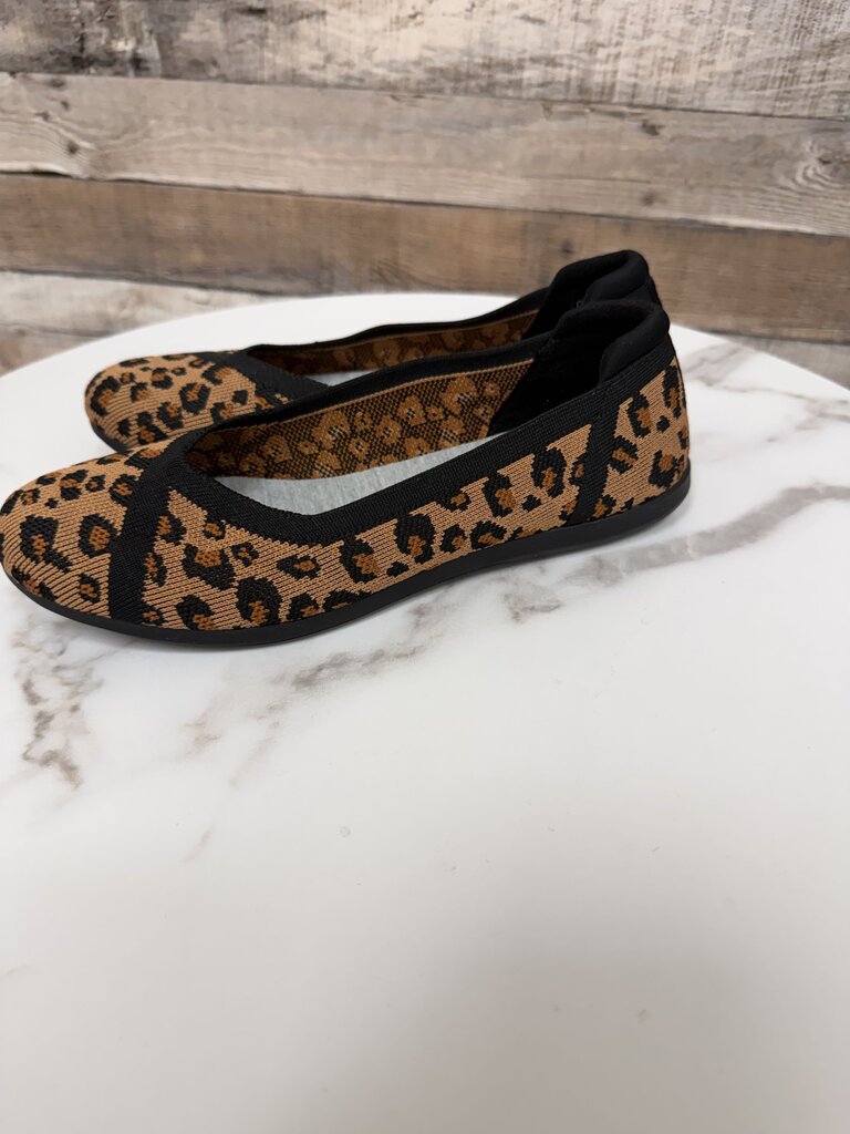 Brown Leopard Print Clarks Cloudsteppers Carly Wish Ballet Flats