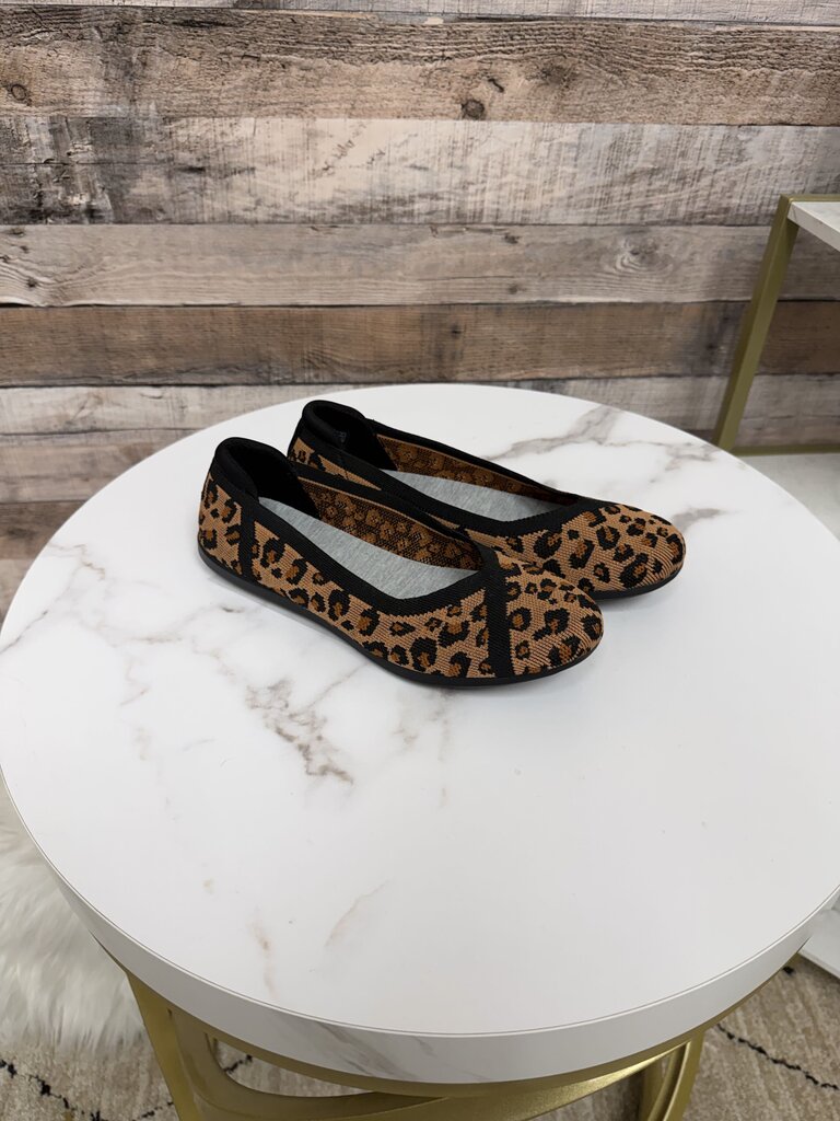 Brown Leopard Print Clarks Cloudsteppers Carly Wish Ballet Flats