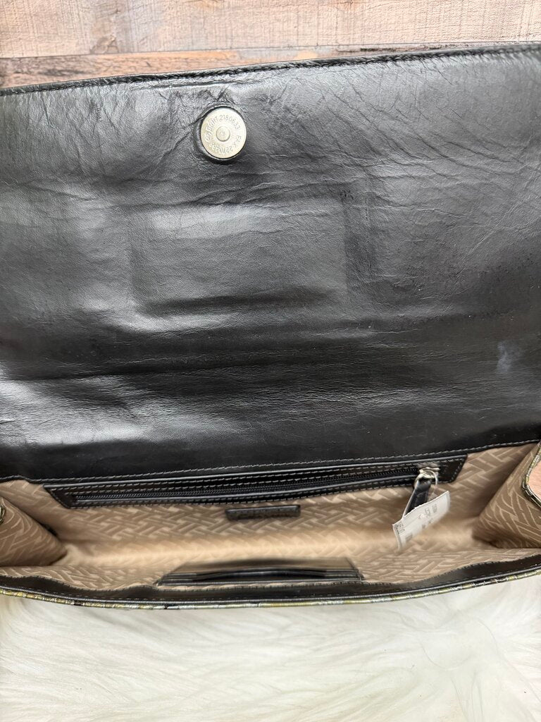 Green Cole Haan Faux Python Leather Clutch And Wallet Set