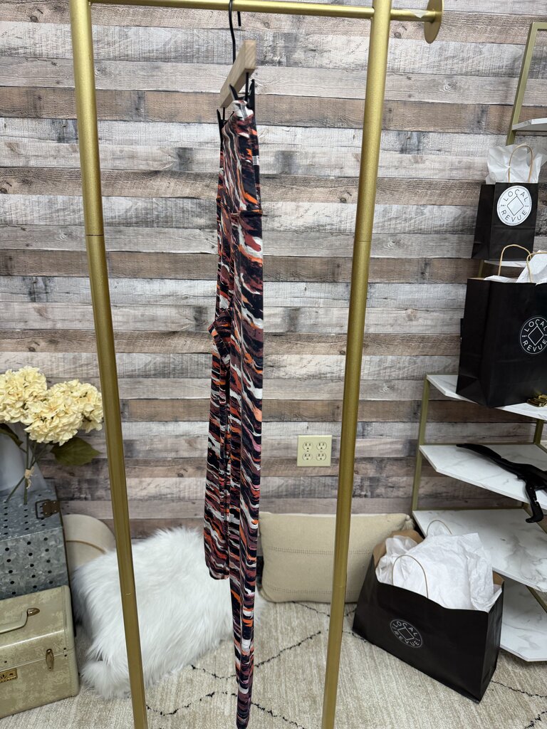 Lululemon High Rise Coral,Black & White Tiger Print