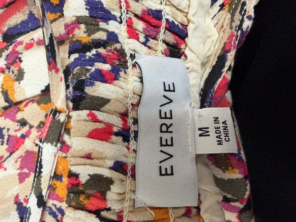 Evereve Purple/Pink/Cream Abstract Print Cami