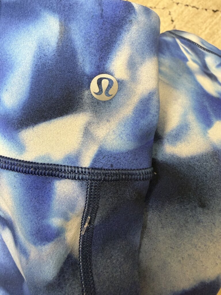 Lululemon High Rise Blue Cloud Print