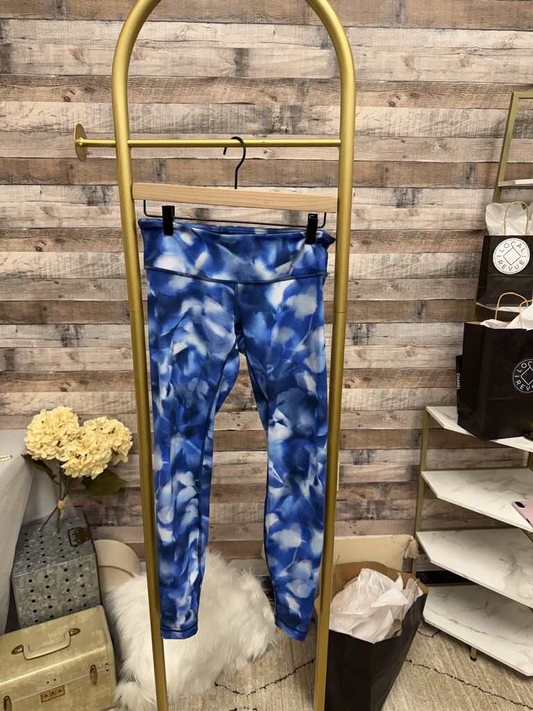 Lululemon High Rise Blue Cloud Print