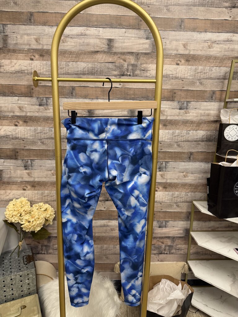 Lululemon High Rise Blue Cloud Print