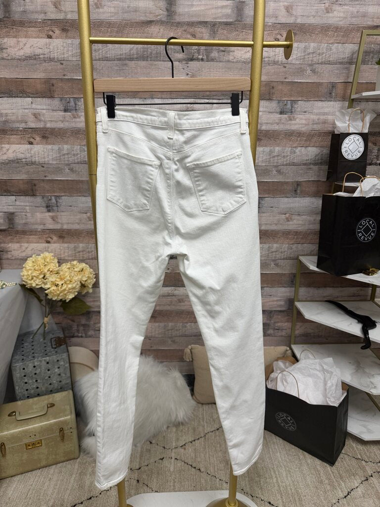 J Brand White Straight Denim