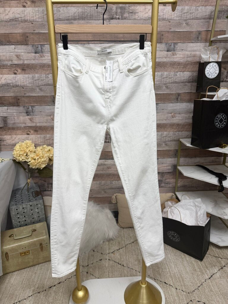 J Brand White Straight Denim