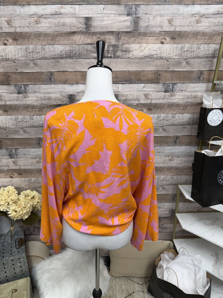 XIX Palms X Tribal Orange & Pink Tie Front