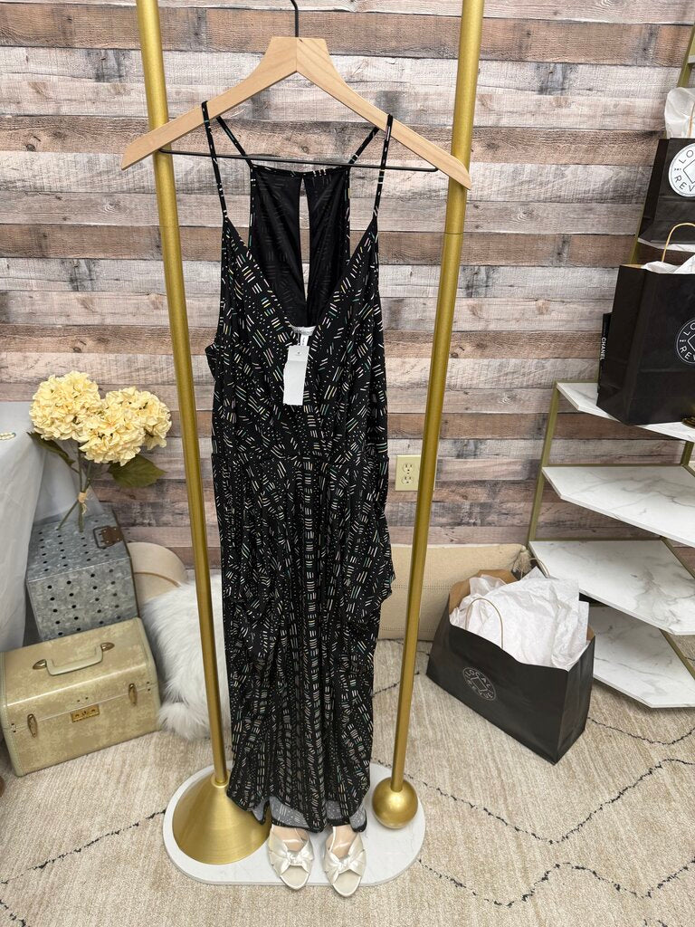 BCBGeneration Black w/Abstract Line & Dot Print Sp Strap