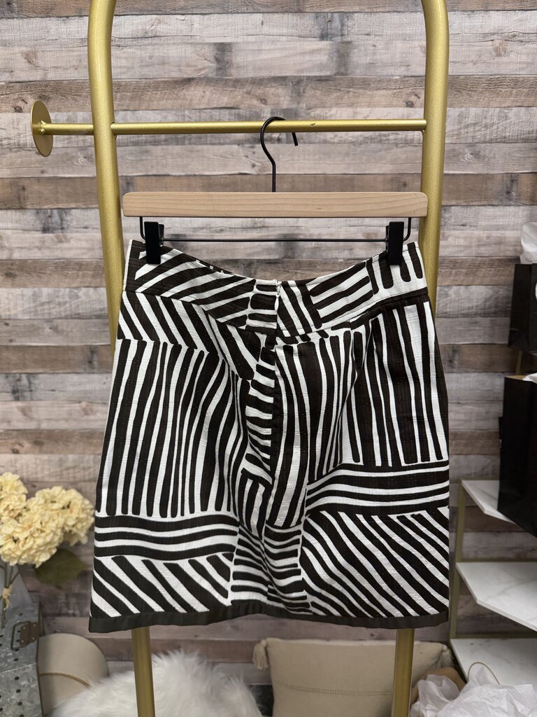 Geometric Zebra Print Ann Taylor Mini Skirt