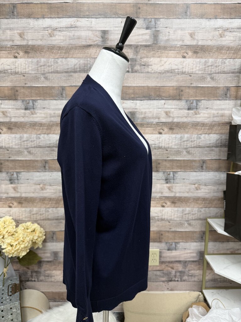 Navy Cyrus Open Front Long Sleeve Cardigan