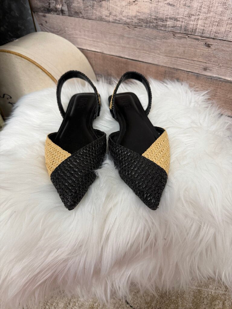 Black And Tan INC International Concepts Slingback Sandals