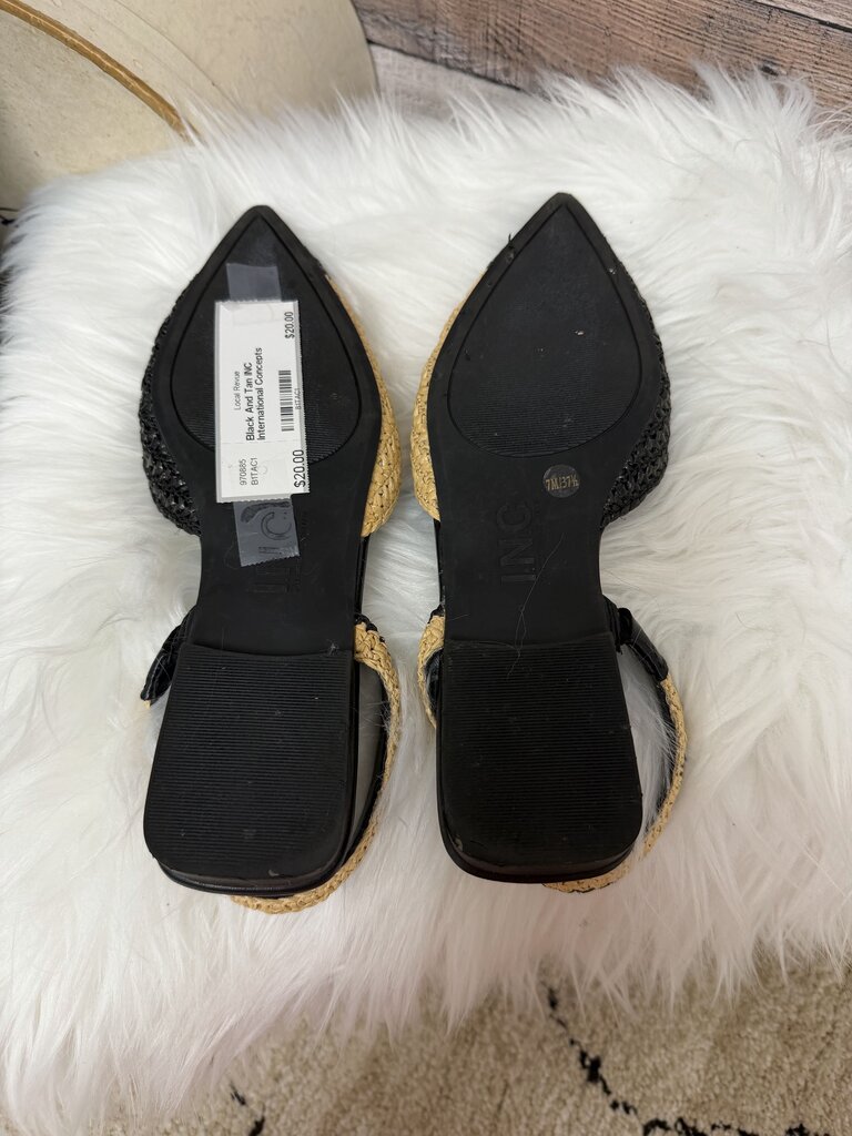 Black And Tan INC International Concepts Slingback Sandals