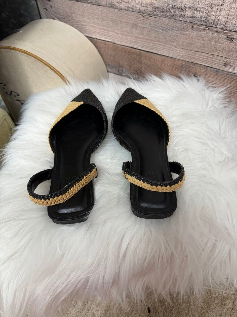 Black And Tan INC International Concepts Slingback Sandals