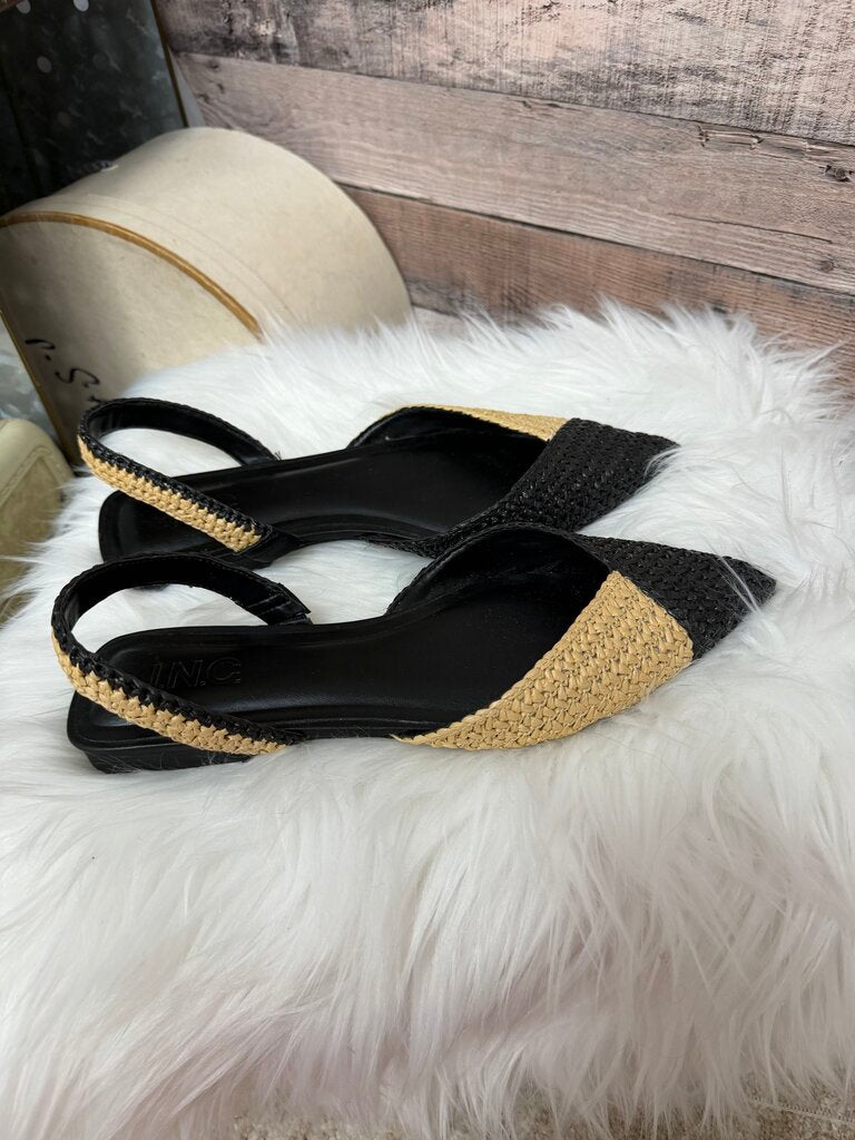 Black And Tan INC International Concepts Slingback Sandals