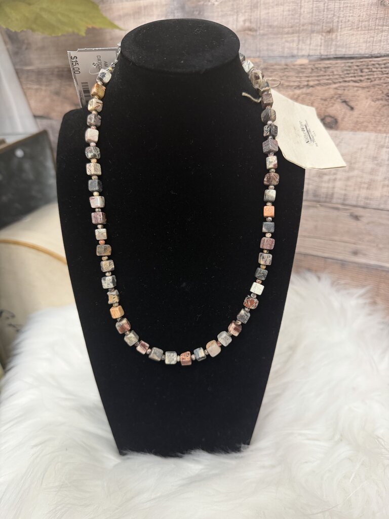 Picasso Leopard Jasper Beaded Necklace