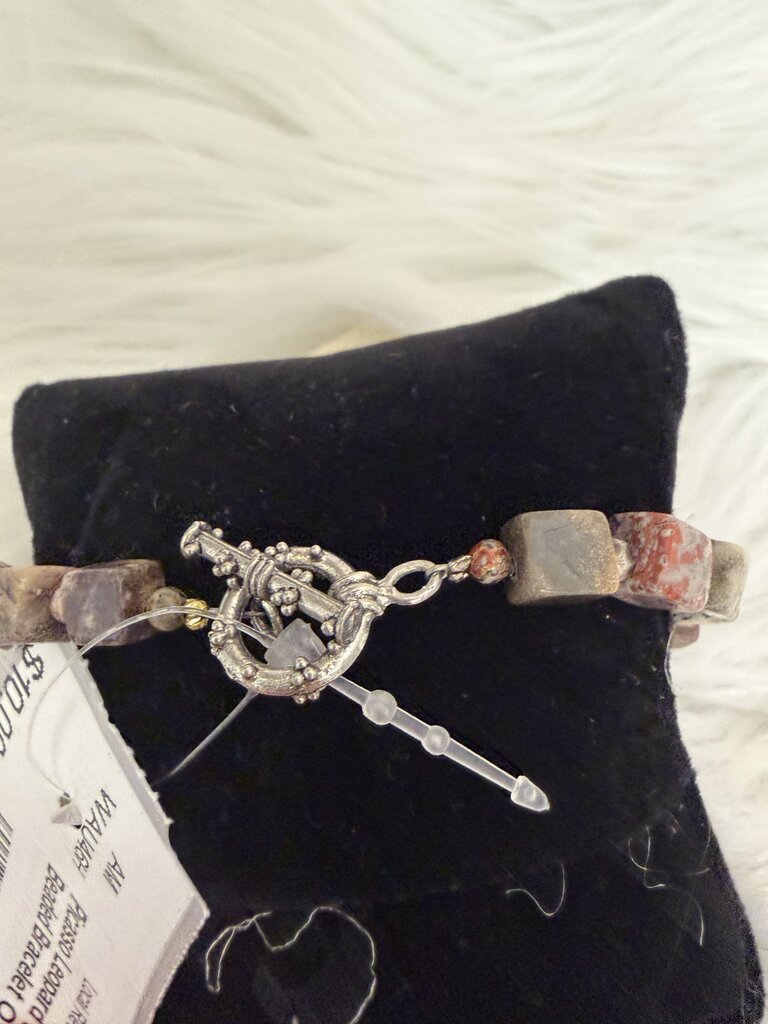Picasso Leopard Jasper Beaded Bracelet