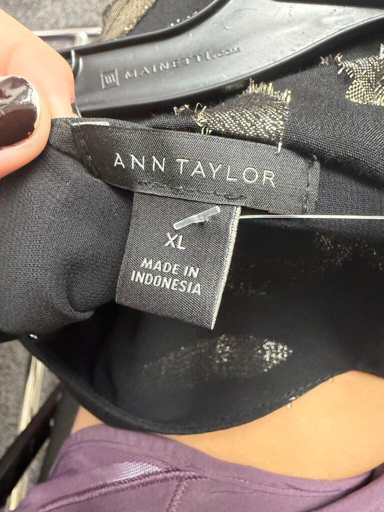Black And Gold Ann Taylor Top