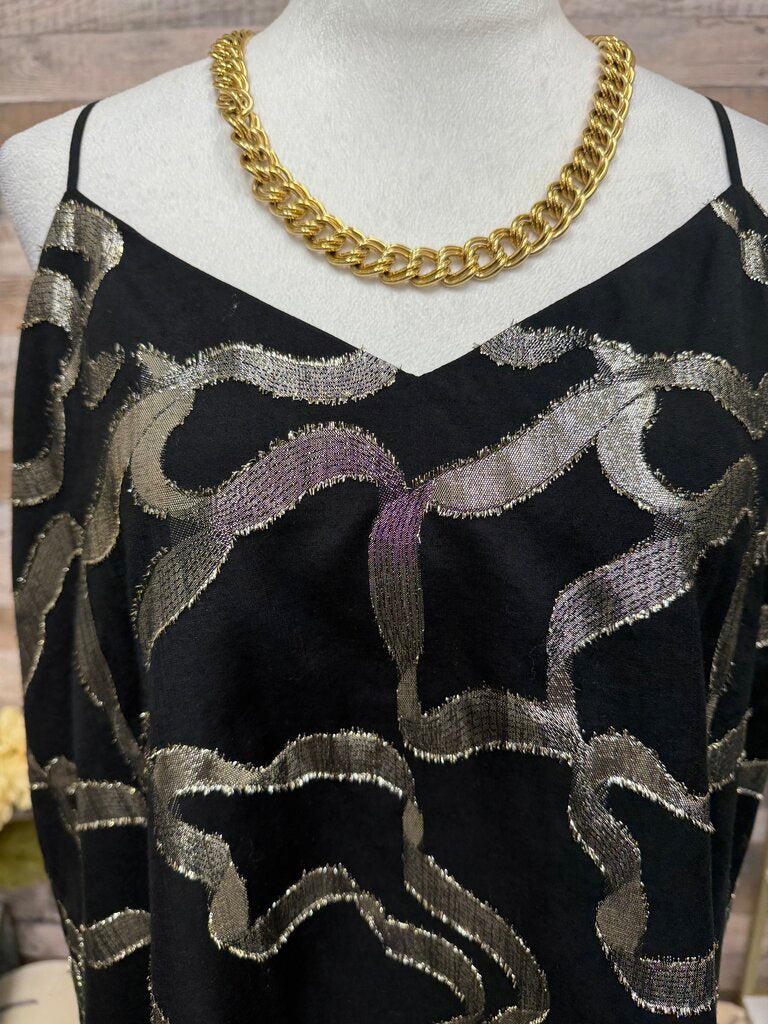 Black And Gold Ann Taylor Top