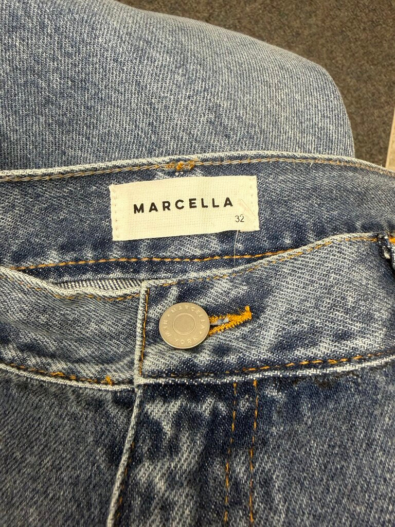 Blue Marcella Wide-Leg Jeans
