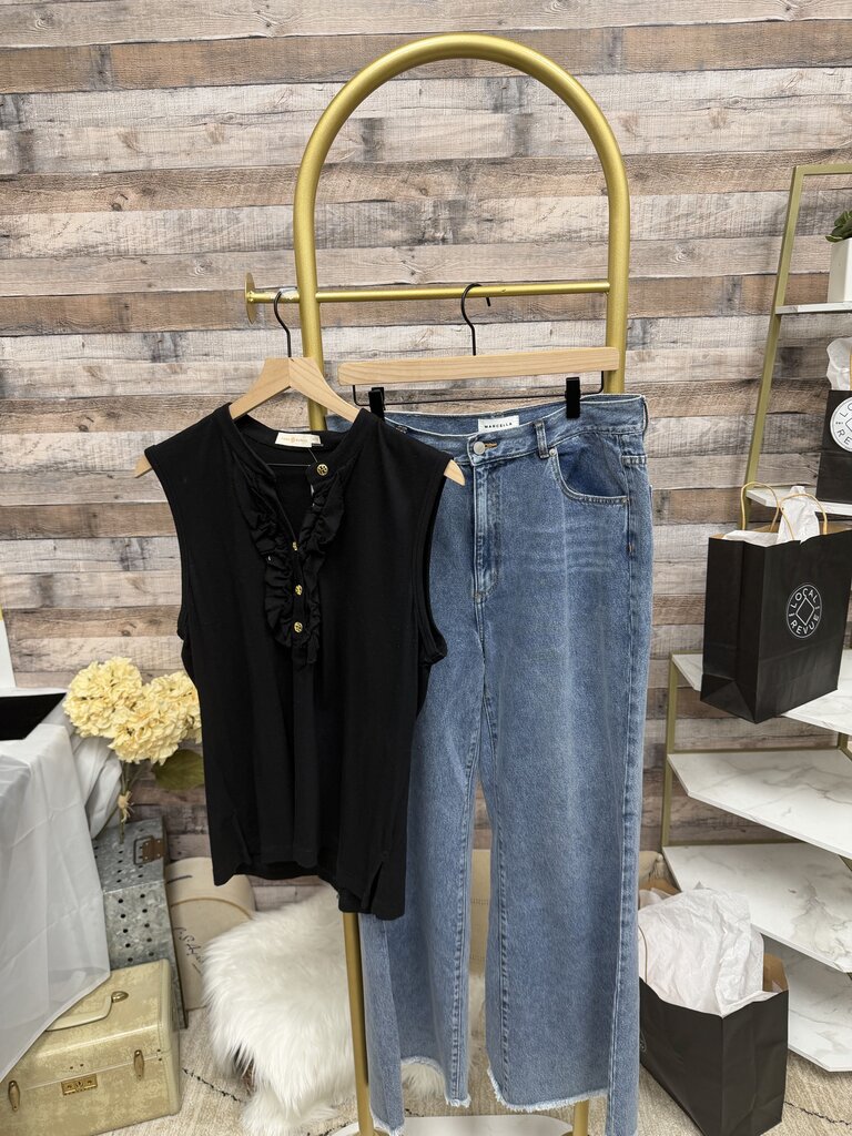 Blue Marcella Wide-Leg Jeans