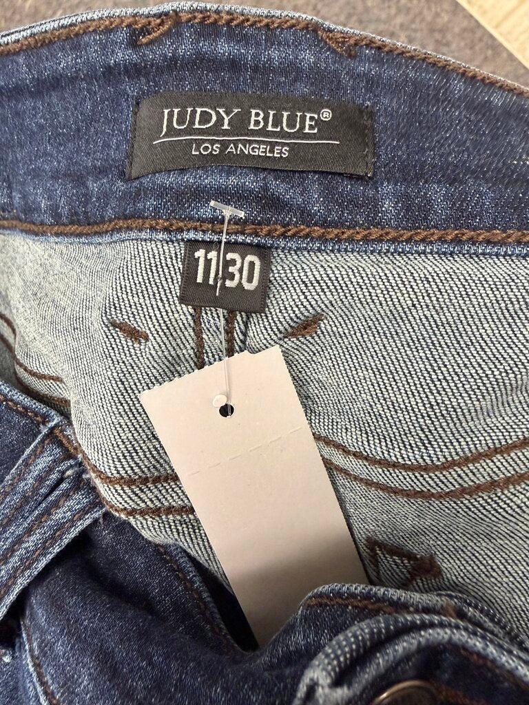 Blue Judy Blue Wide-Leg Denim Jeans