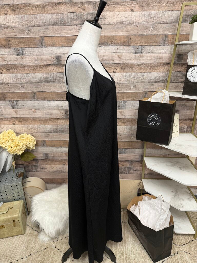 Black GAP Sleeveless Slip Maxi Dress