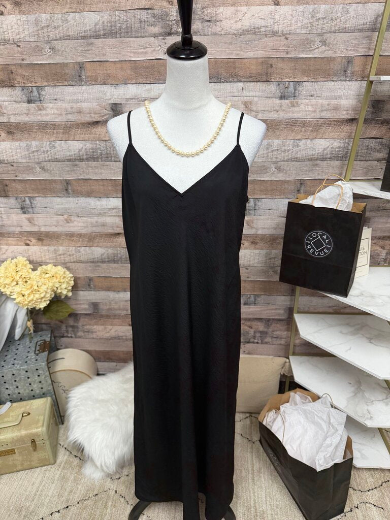 Black GAP Sleeveless Slip Maxi Dress