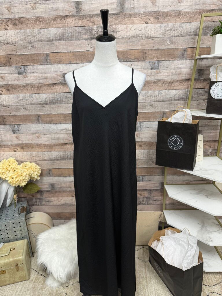Black GAP Sleeveless Slip Maxi Dress