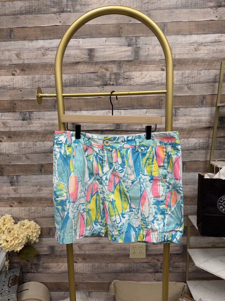 Multicolor Sailboat Print Lilly Pultizer The Jayne Short