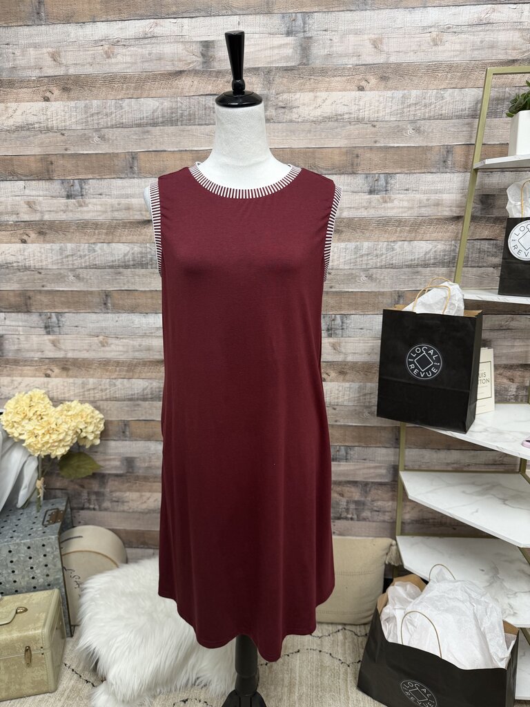 Maroon Merokeety Sleeveless Tank Dress