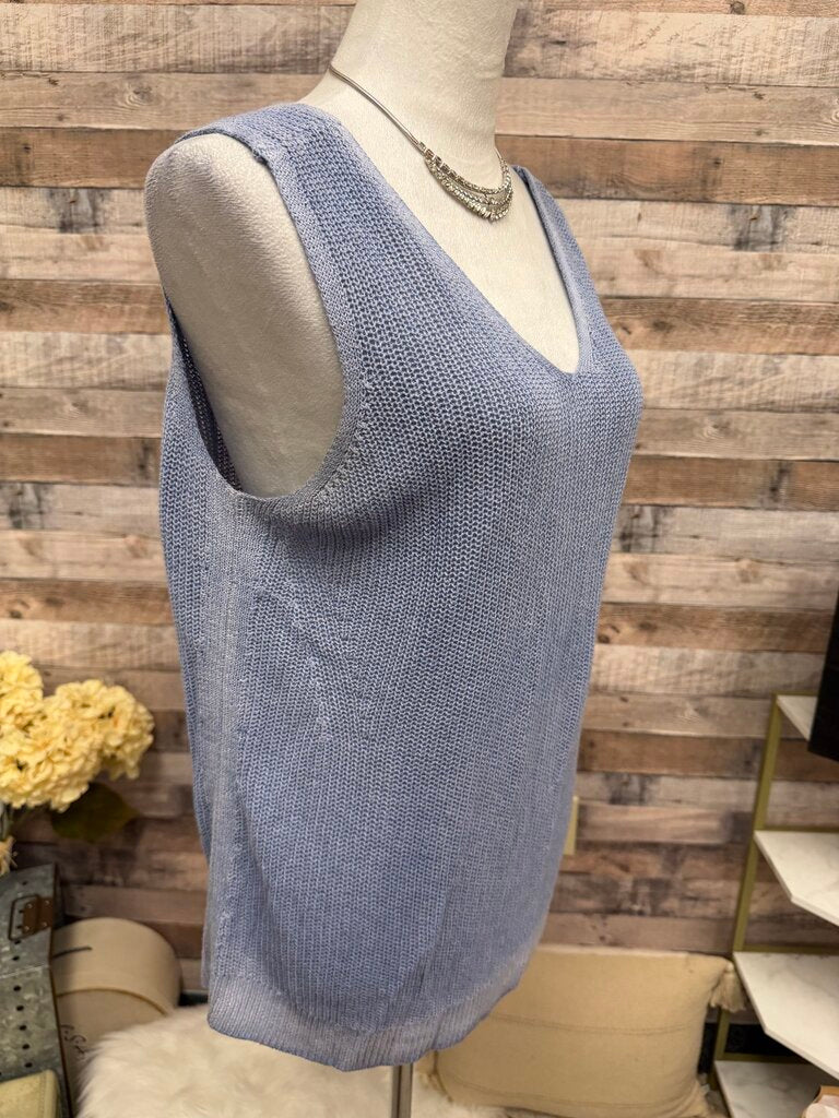 Blue Shelly Brand Sleeveless Tank Top