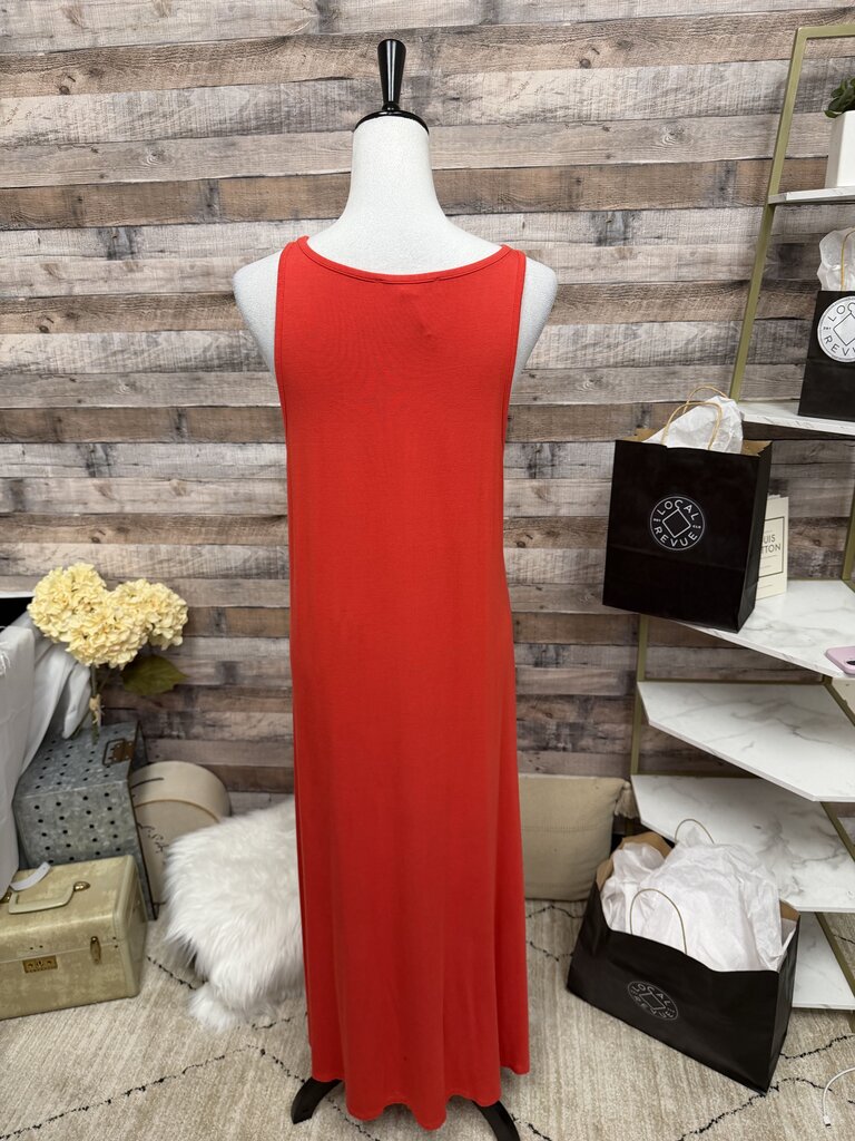 Red LOFT Sleeveless Maxi Dress