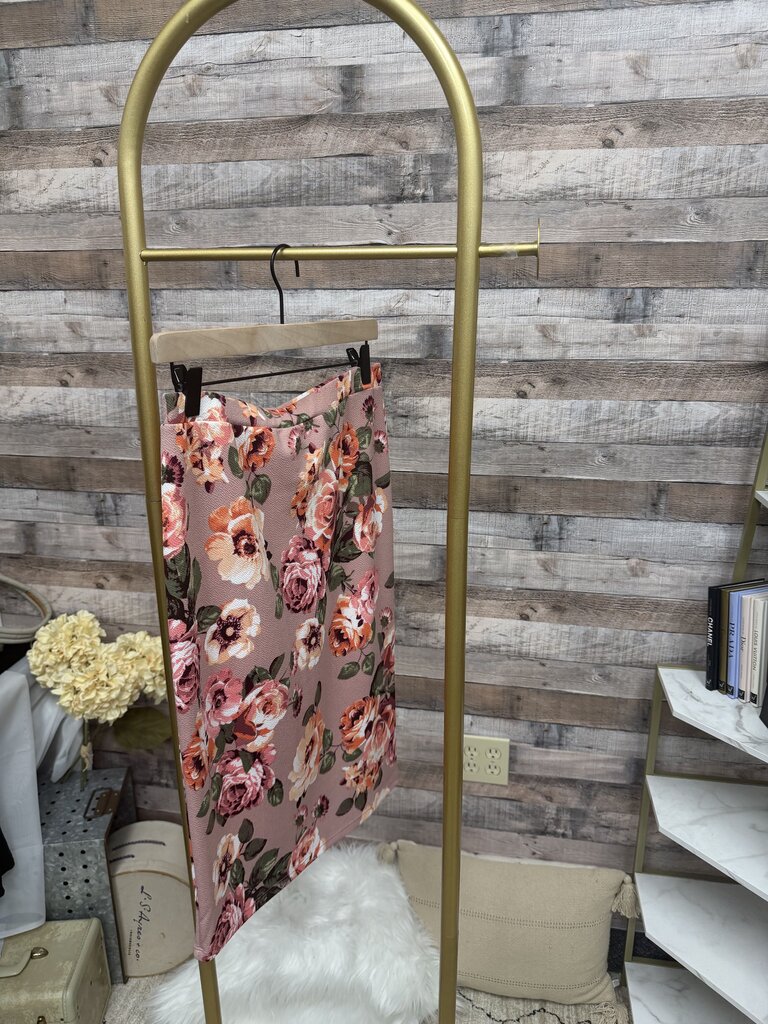 MOA Rose Floral Print Pencil Skirt