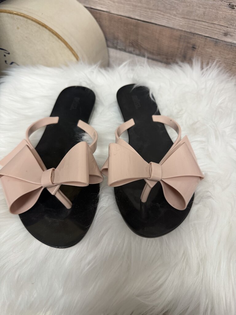Melissa Pink Bow Jelly Flip Flops
