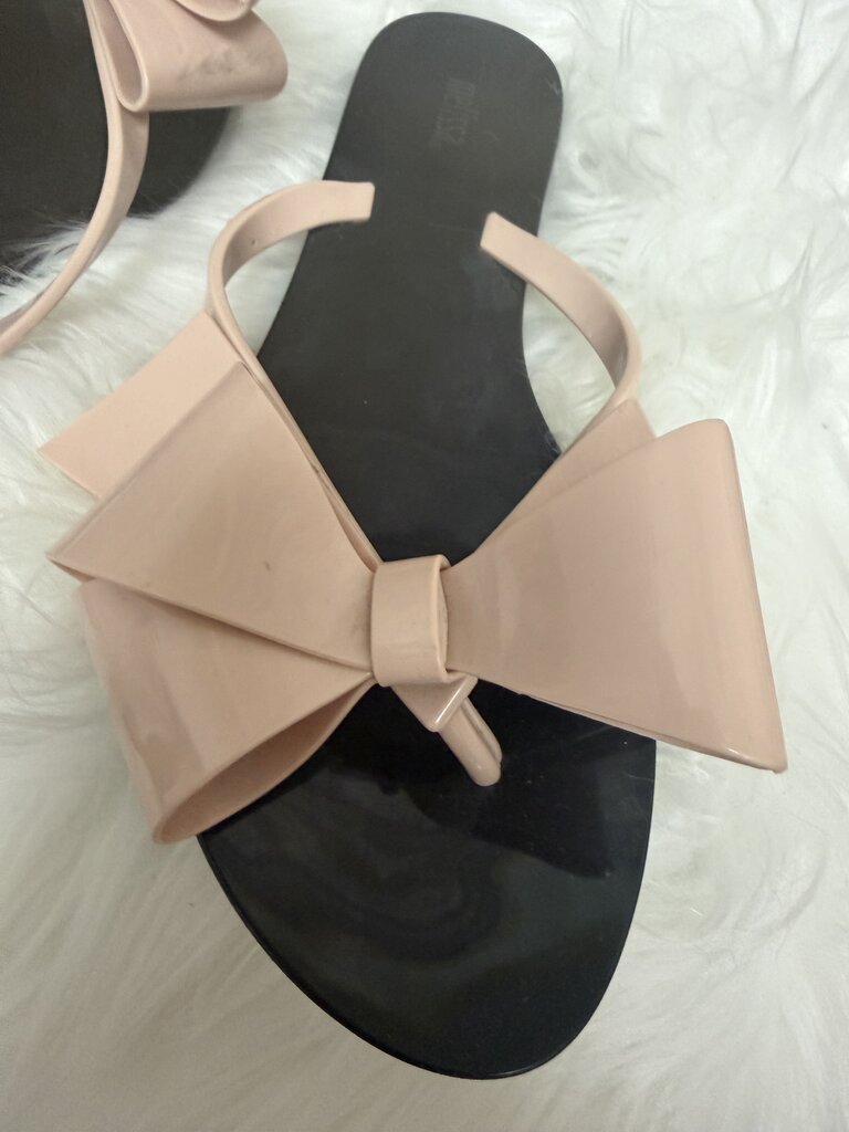 Melissa Pink Bow Jelly Flip Flops
