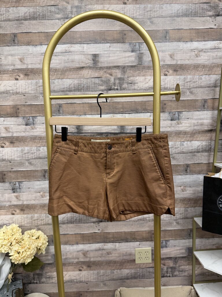 Pilcro Anthro Faux Brown Leather Shorts