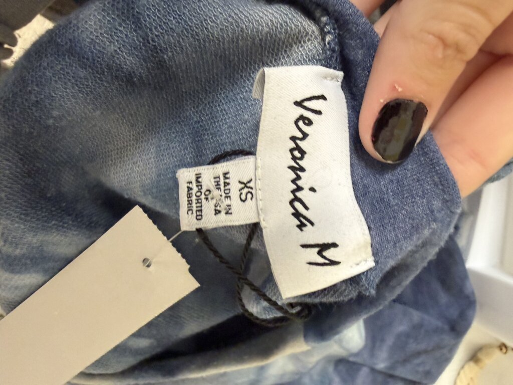 Blue And Grey Tie-Dye Pattern Veronica M Sweatshirt Dress