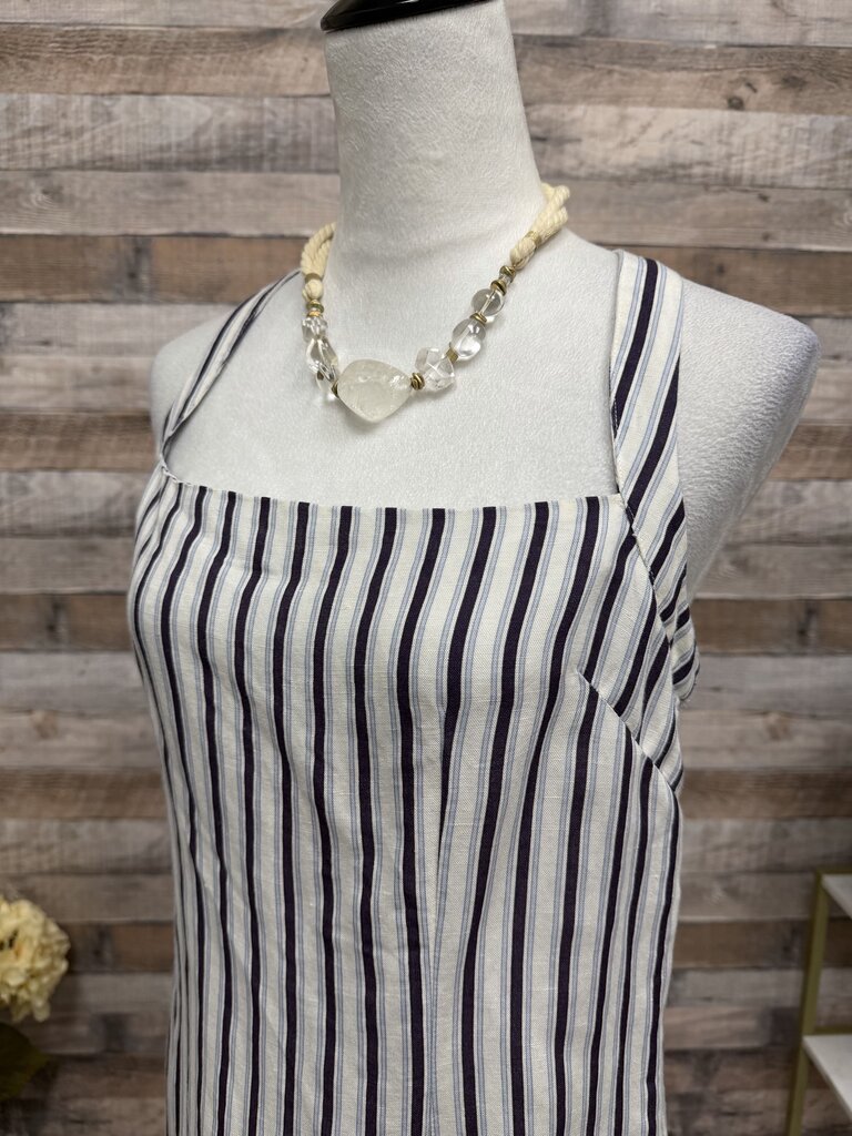 Blue And White Striped Anthropologie Romper