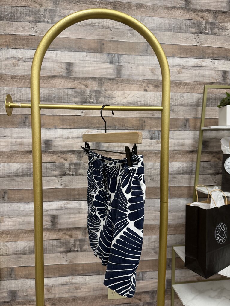 Navy And White Palm Print J.Crew Shorts