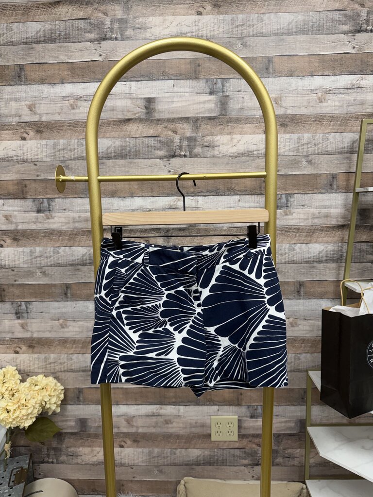 Navy And White Palm Print J.Crew Shorts