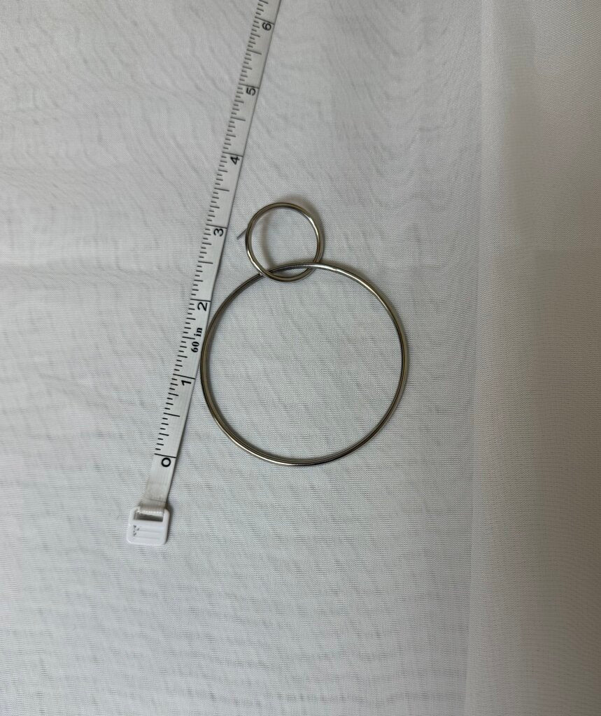 Silver Double Hoop Earrings