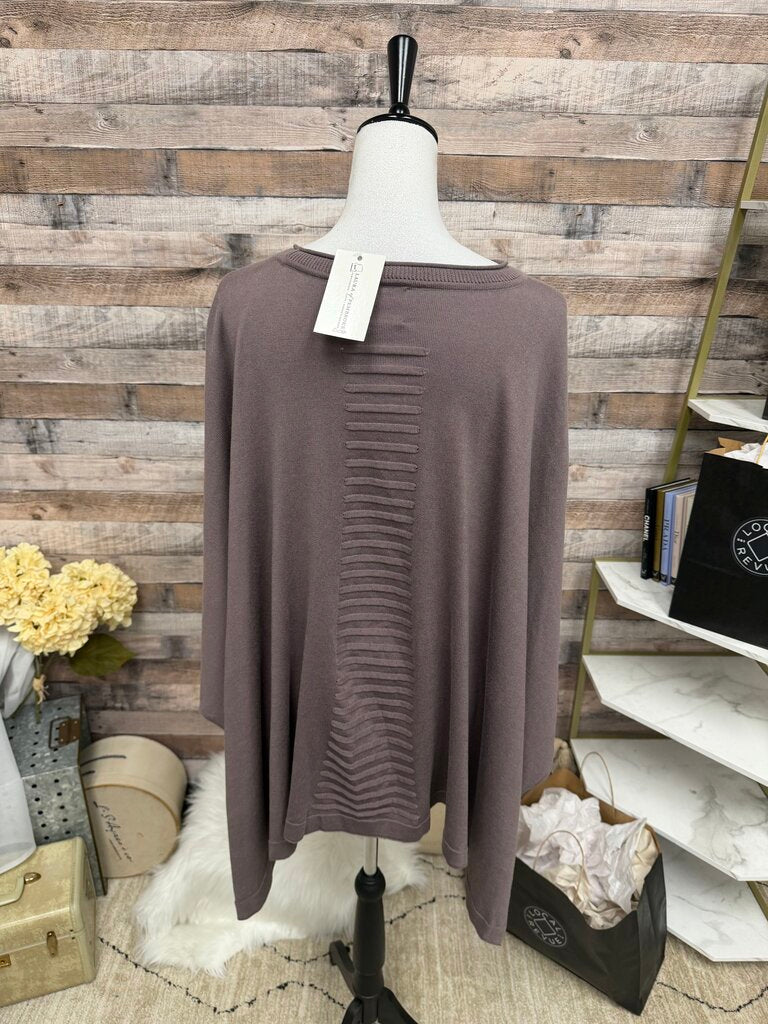 Grey Panet By Lauren G Asymmetrical Hem Sweater